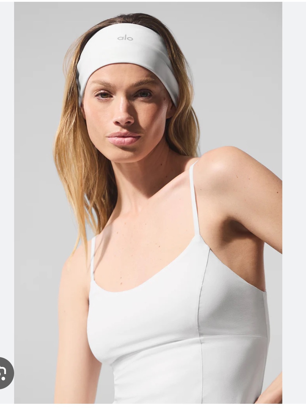 ALO Yoga White Performance Conquer Headband